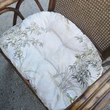 4 vintage rattan armchairs