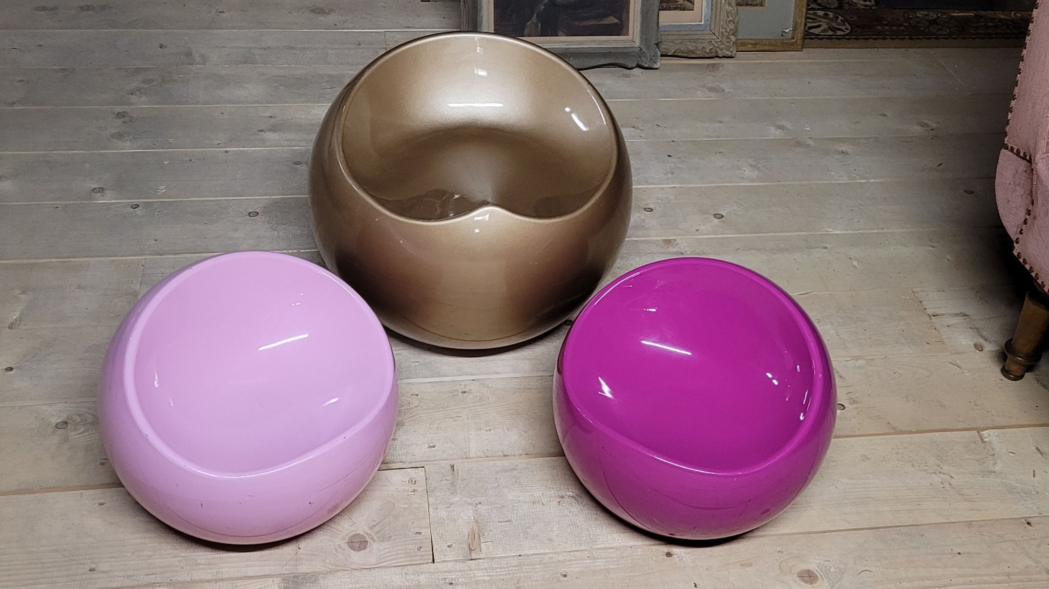 Pair of children's stools, Ball chair dupont by Finn Stone design