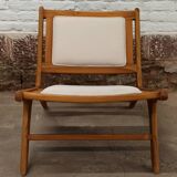 Pair of low wooden chairs