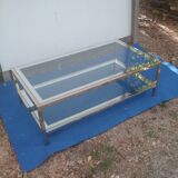 Table basse vintage en laiton