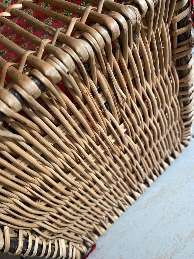 Large vintage wicker basket.