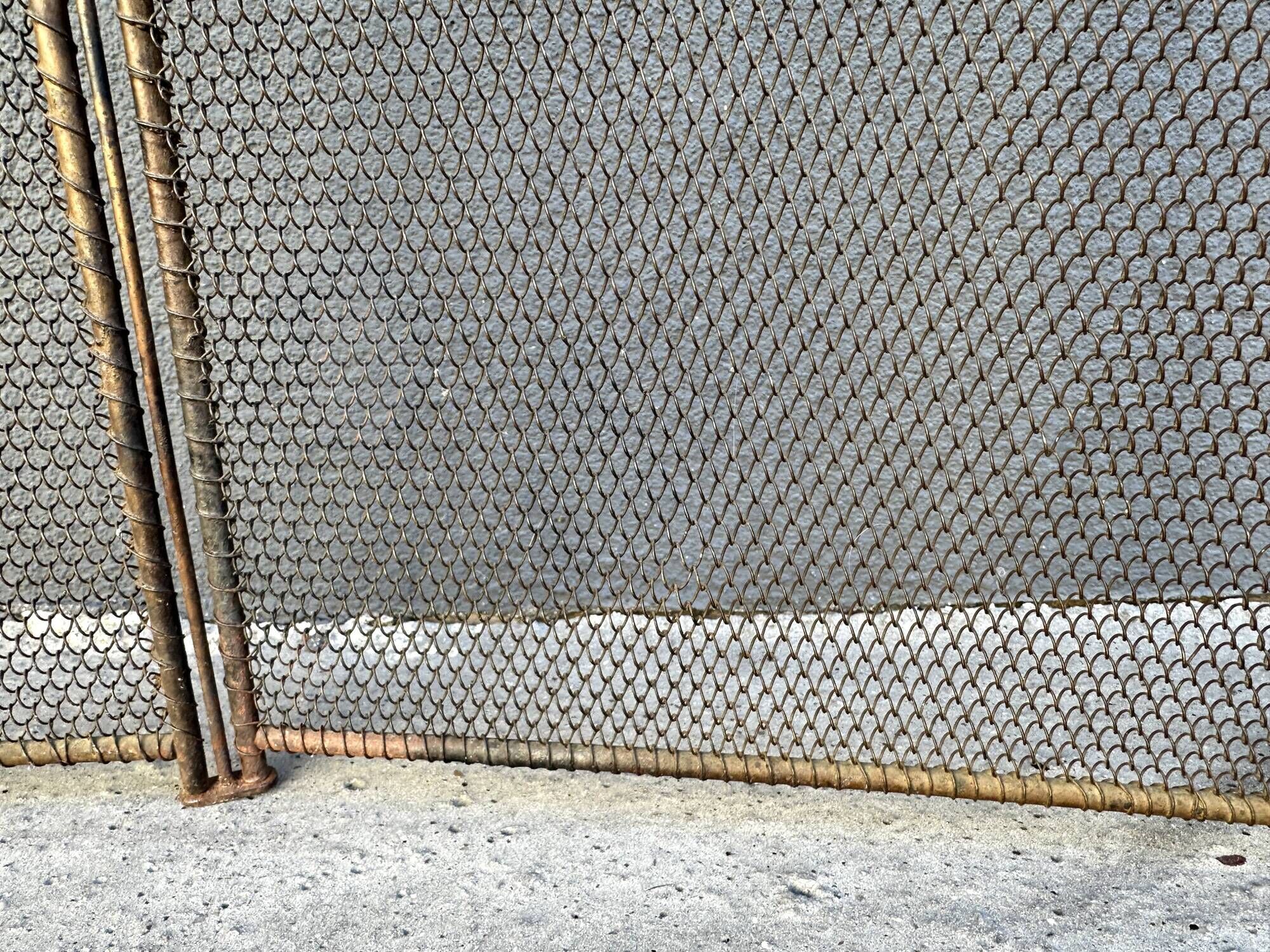 Antique fireplace screen from the 19th century, Napoleon III spark guard.