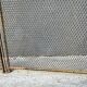 Antique fireplace screen from the 19th century, Napoleon III spark guard.