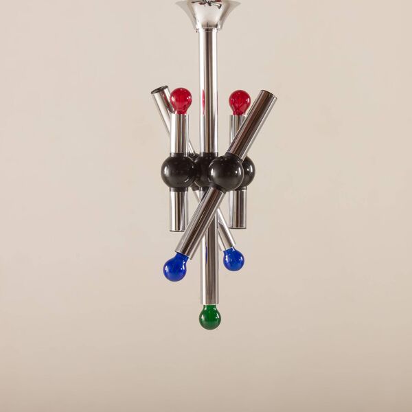 Chandelier Targetti Sankey Space Age, Italie années 1970