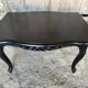 Vintage Black Carved Oak Louis XV Style Coffee Table