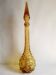 Italian carafe amber yellow glass vintage bubbles