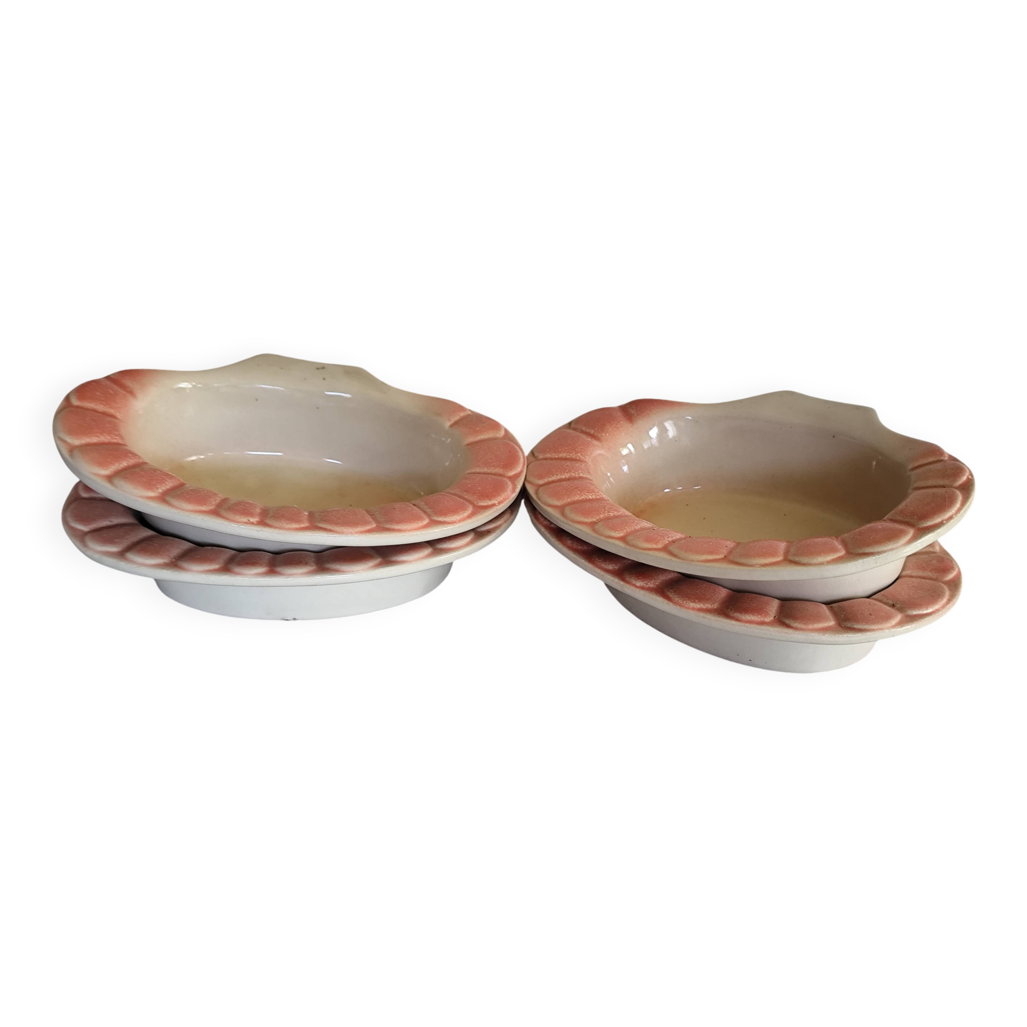 Set of 4 Charles Amand ceramic ramekins