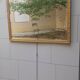 Miroir dore de style art-deco ( 1925-1945) avec  glace biseautee