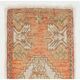 Hand-knotted Small Rug. Vintage Door Mat. Turkish Wool Seat Cover. Entryway Mat. Kitchen Rug