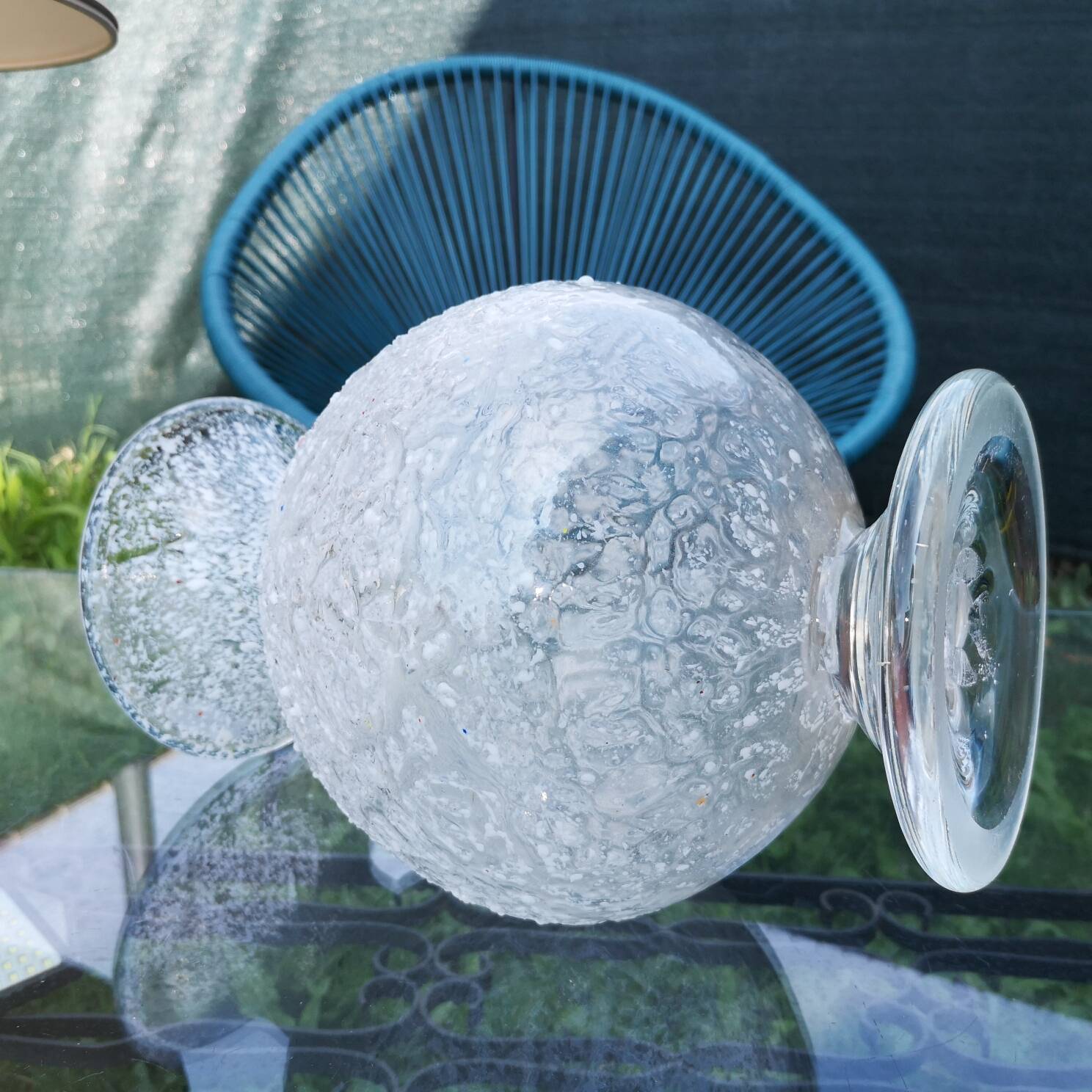 Vase en verre soufflé vintage Seguso Murano