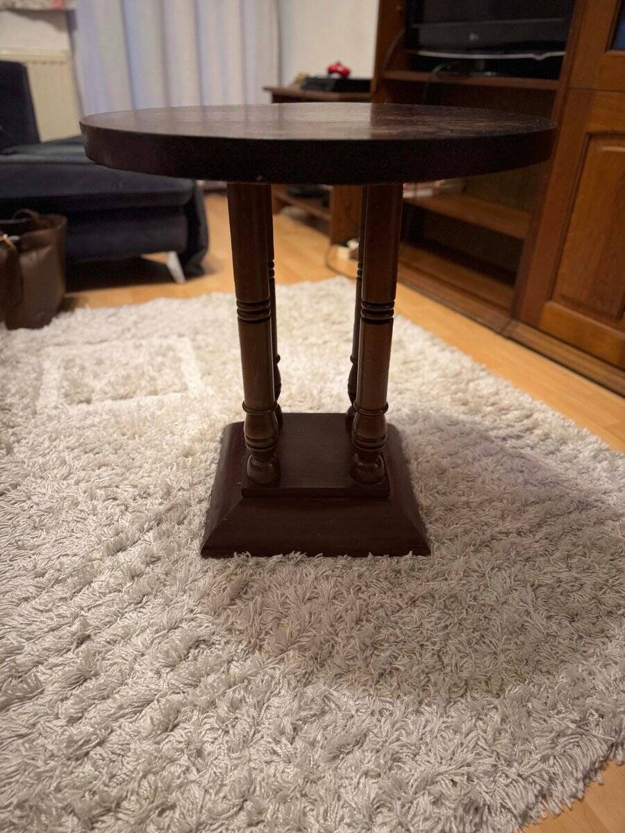 Vintage Art Deco round side table, 1930s