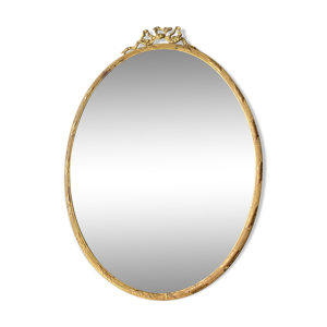 Miroir ovale en laiton 21,5 cm