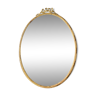 Miroir ovale en laiton 21,5 cm x 15,5 cm