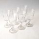 6 engraved antique wine glasses