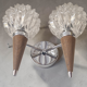 Applique murale double style scandinave - Verre moulé et teck - 1960