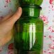 Green glass apothecary flask and golden edars old pot