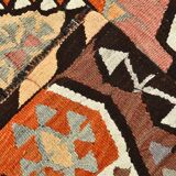 6x10 Grey & Pink Vintage Kilim Rug, Aesthetic Rug, Rugged Rug, 171x306Cm