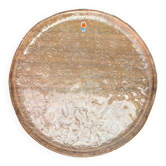 Large Finnish glass plate from the mid-century by Humppila.