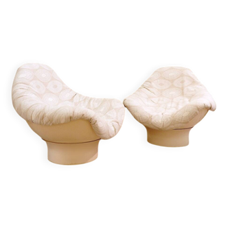 Pair of "Rodica" Lounge Chairs by Mario Brunu for Comfort, Italy, 1968
