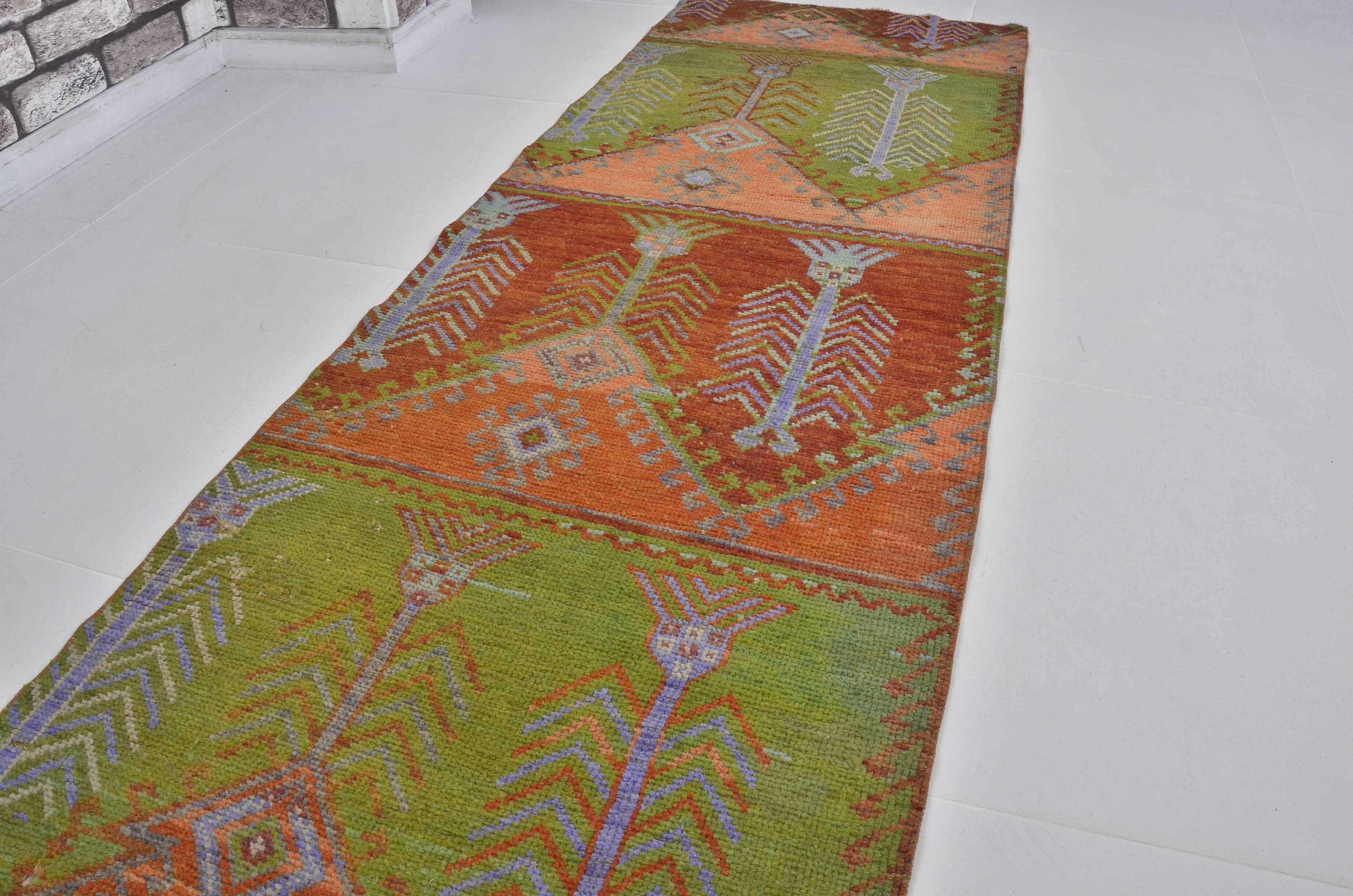 Colorful Vintage Handknotted Vintage Runner sku 1247