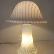 Large mushroom lamp by Peill & Putzler in zebra glass