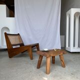 Stool in blond teak