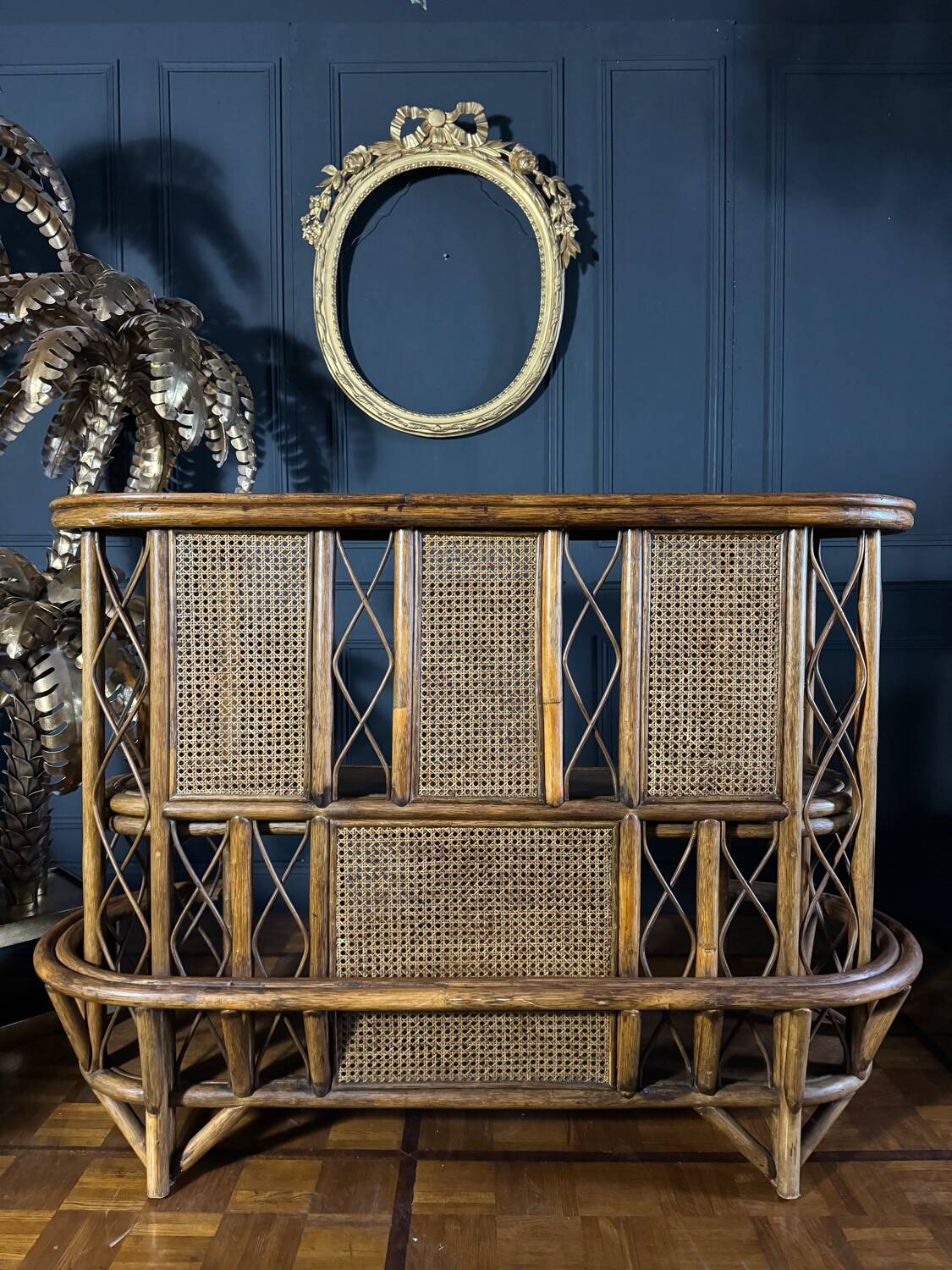 Rattan And Canework Bar From The 1970s - 20th