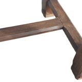 Solid oak farmhouse table with one drawer