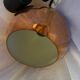 Copper-plated brass globe light fixture