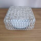 Vintage square worked glass ceiling light