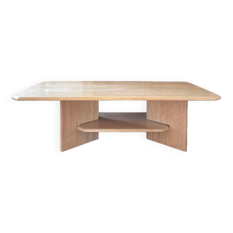 Travertine table, stone coffee table