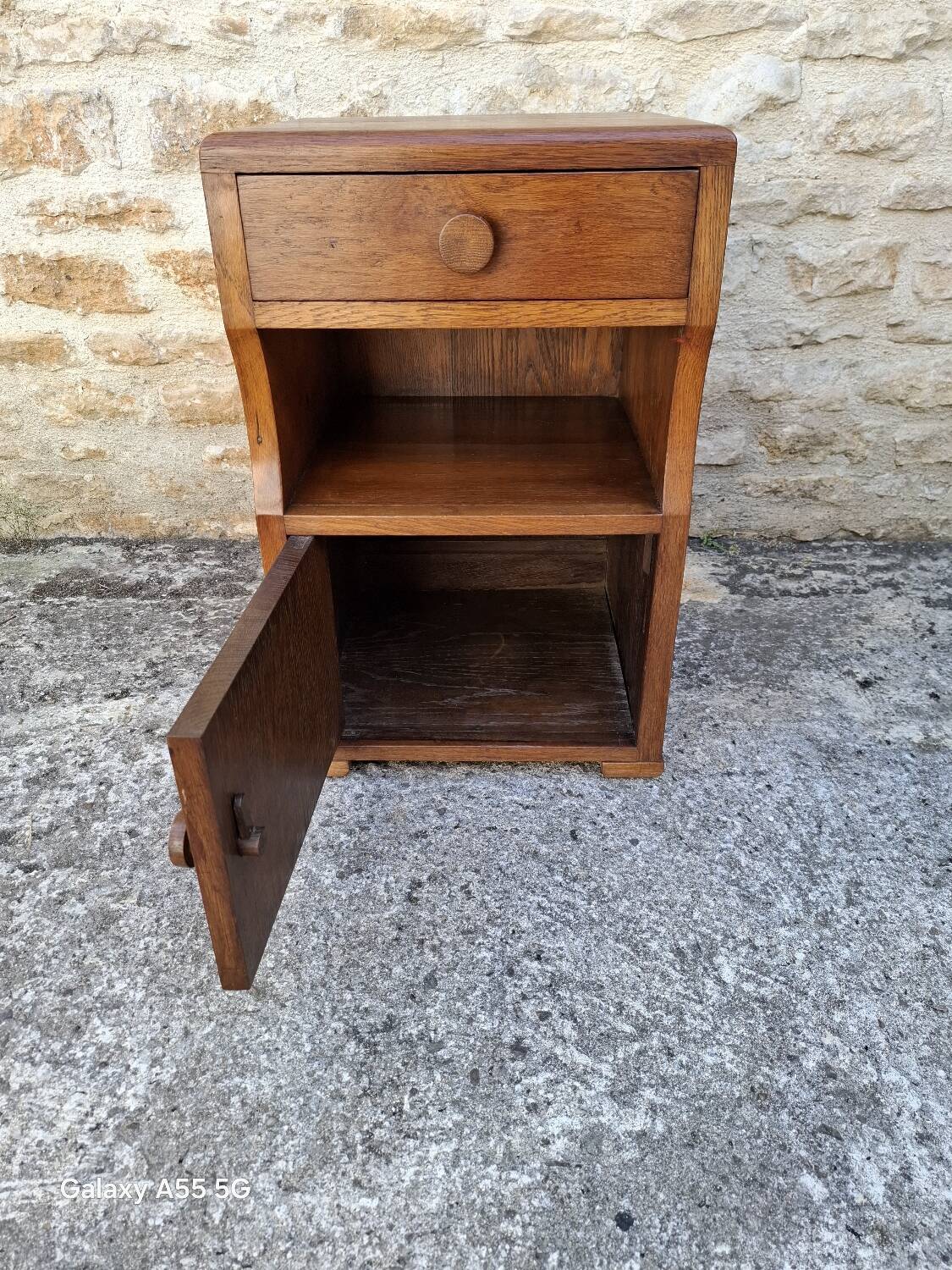 Oak bedside table