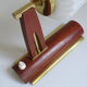 Scandinavian vintage aplique, 60s, teak glass brass