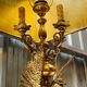 Very large Empire lamp / Egyptian Revival in gilded bronze with an eagle.