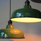 Abat jour emaillé lampe industrielle vert bouteille