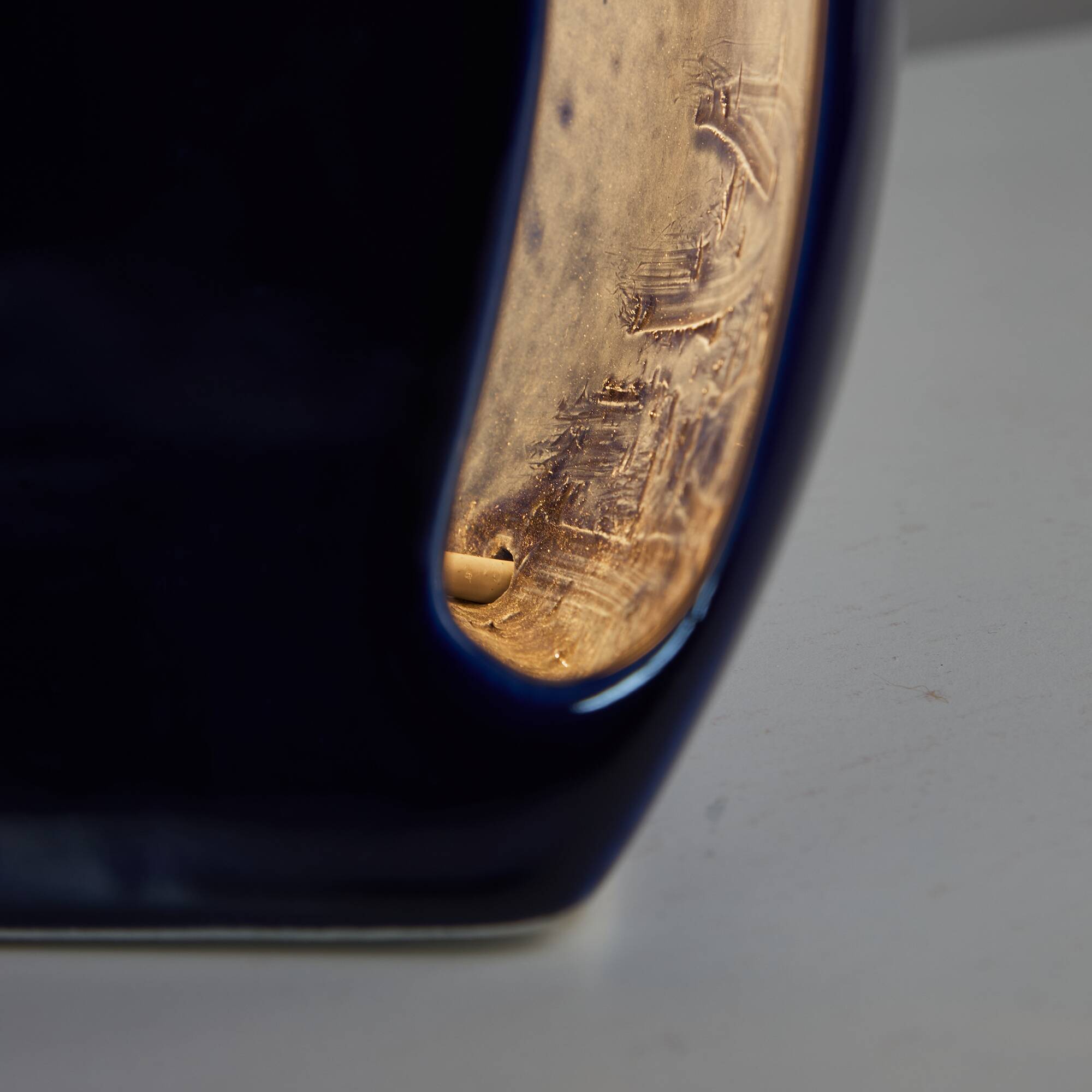 Perdomello 70 Blue Hemisphere Table Lamp, 1970s