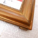 Large Louis-Philippe mercury mirror, antique mirror decoration.