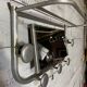 Aluminum wall-mounted coat rack with mirror