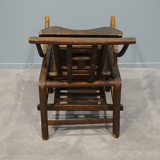 Original antique Chinese 19th century handcrafted bamboo lounge chair, ca 1860