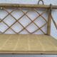 Vintage rattan wall shelf