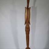 XXL Solid Teak Crane Sculpture - 1960s Design, Mid-Century Art