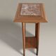 Art Deco sculpted side table in solid wood and marble – circa 1930