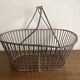 Country wrought iron harvest basket 1930