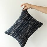 Hand-woven “Edgar” cushion in linen and wool
