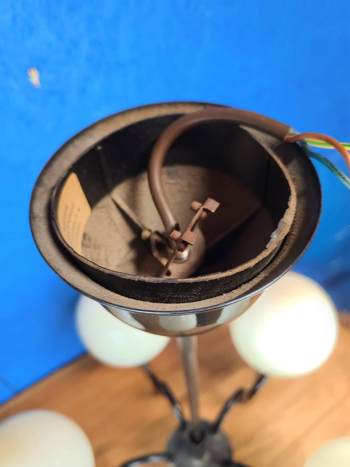 Vintage globe chandelier.