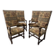 Set of four Louis XIII style high-back armchairs, 20th century.