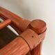 Vintage bamboo and curved rattan luggage rack