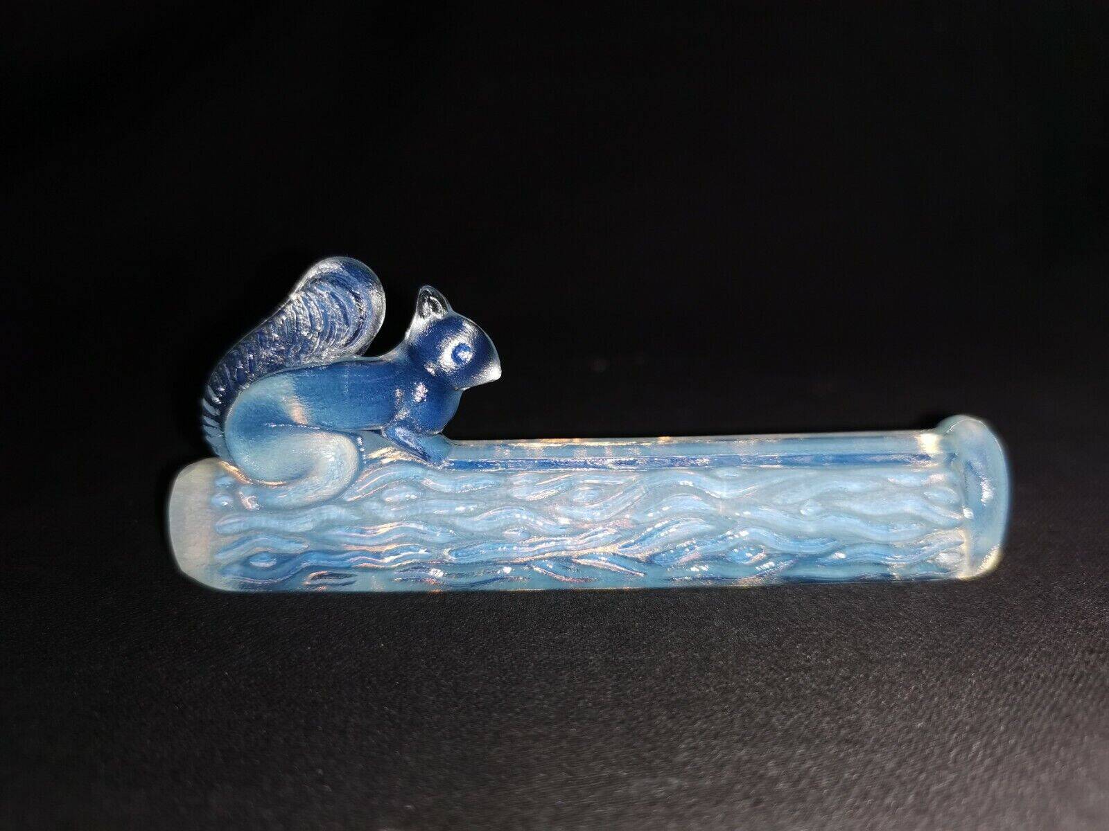 set of 6 Knife holders Squirrel opalescent glass model Sabino , art deco