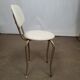 Chaise pied doré courbé cordé simili-cuir