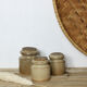 Lot de 3 pots en grès